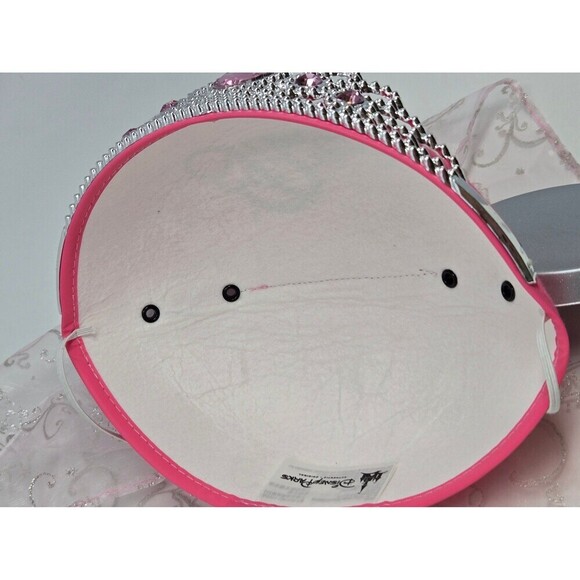 DISNEY PARKS EXCLUSIVE MERCHANDISE PINK & SILVER PRINCESS MOUSE EARS YOUTH OS - Picture 11 of 12